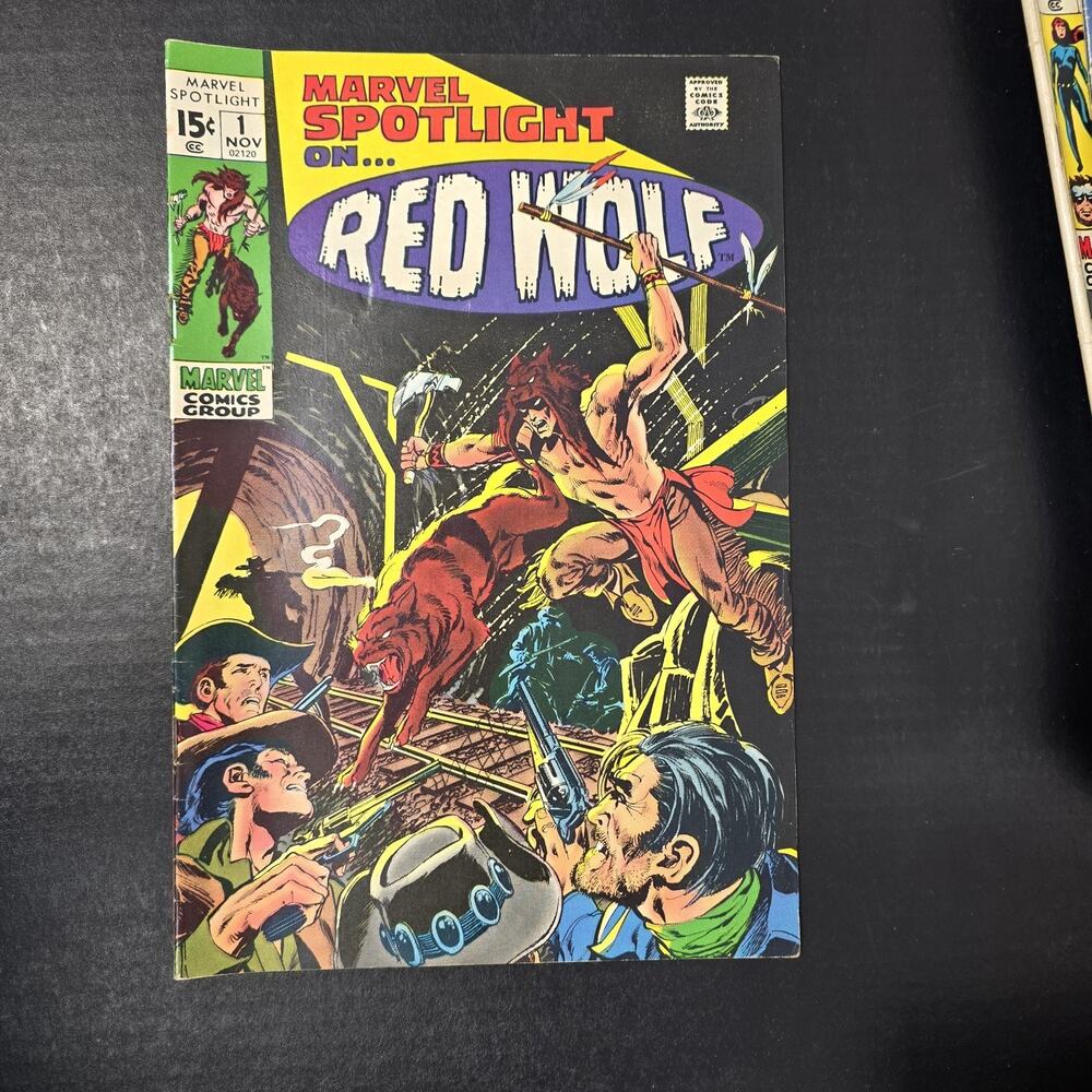 MARVEL SPOTLIGHT #1 1ST APPEARANCE OF RED WOLF II NEAL ADAMS COVER ART 1971